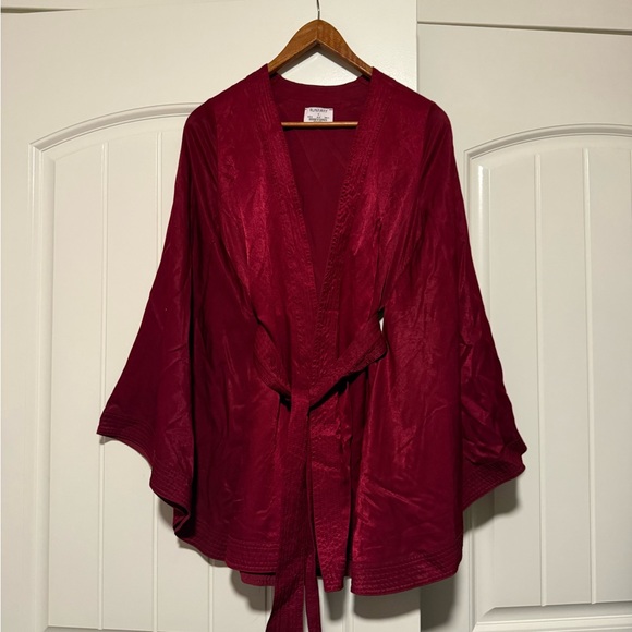 Runaway The Label Tops - Runaway the Label Deep Red Kimono wrap Top